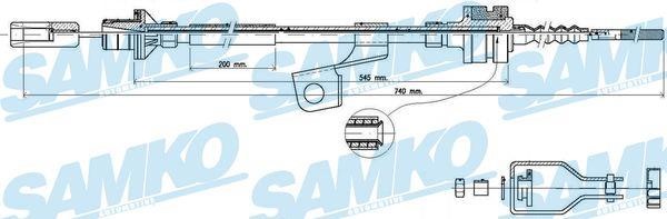 Samko C0369C Clutch cable C0369C