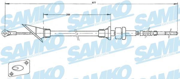 Samko C0243C Clutch cable C0243C