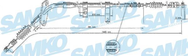 Samko C0374B Cable Pull, parking brake C0374B