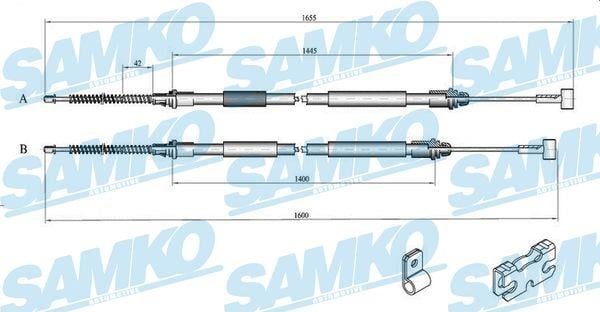 Samko C0246B Cable Pull, parking brake C0246B