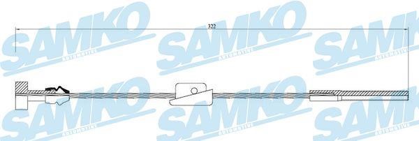 Samko C0247B Cable Pull, parking brake C0247B