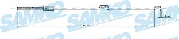 Samko C0248B Cable Pull, parking brake C0248B