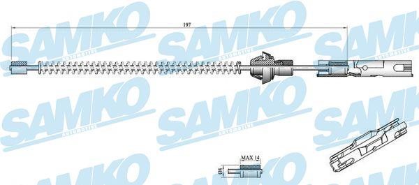 Samko C0250B Cable Pull, parking brake C0250B