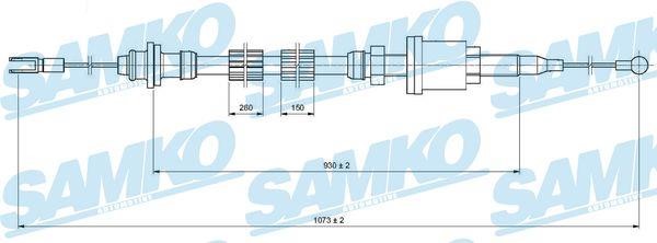 Samko C0250C Clutch cable C0250C