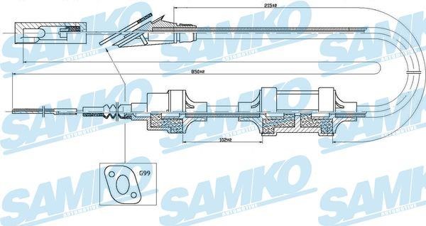 Samko C0407C Clutch cable C0407C