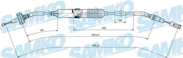 Samko C0257C Clutch cable C0257C