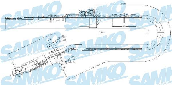 Samko C0409C Clutch cable C0409C