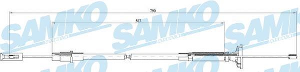 Samko C0258C Clutch cable C0258C