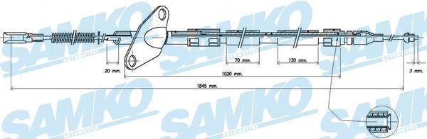 Samko C0412B Cable Pull, parking brake C0412B