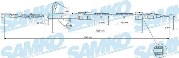 Samko C0413B Cable Pull, parking brake C0413B