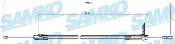 Samko C0424B Cable Pull, parking brake C0424B