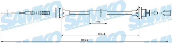 Samko C0467C Clutch cable C0467C