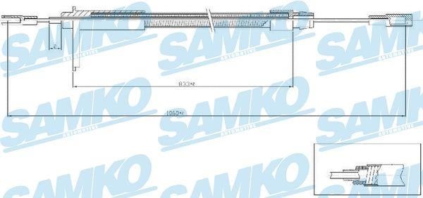 Samko C0435B Cable Pull, parking brake C0435B