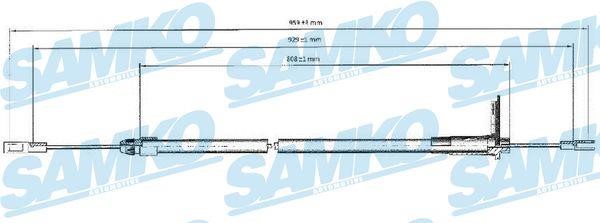 Samko C0440B Cable Pull, parking brake C0440B