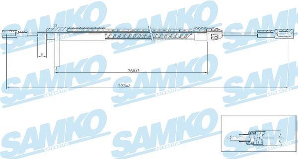 Samko C0441B Cable Pull, parking brake C0441B
