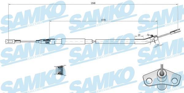 Samko C0442B Cable Pull, parking brake C0442B