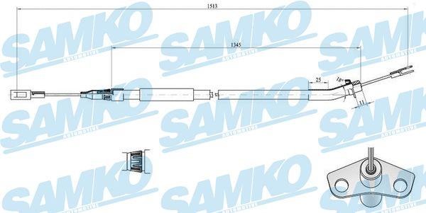 Samko C0448B Cable Pull, parking brake C0448B