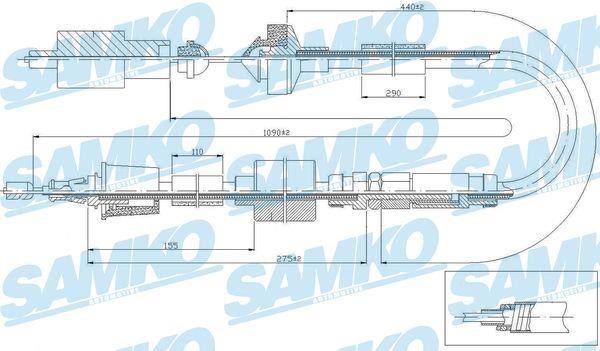 Samko C0470C Clutch cable C0470C