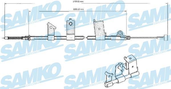 Samko C0475B Cable Pull, parking brake C0475B