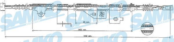 Samko C0499B Cable Pull, parking brake C0499B