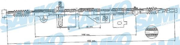 Samko C0500B Cable Pull, parking brake C0500B