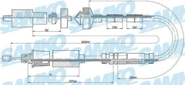 Samko C0503C Clutch cable C0503C