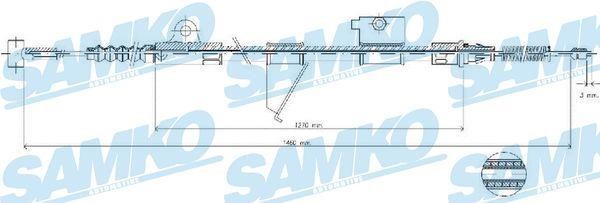 Samko C0512B Cable Pull, parking brake C0512B