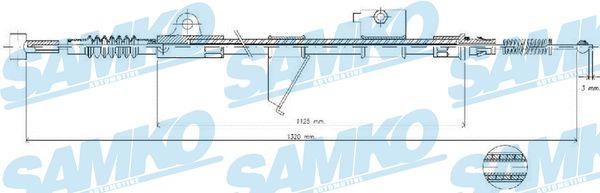 Samko C0514B Cable Pull, parking brake C0514B