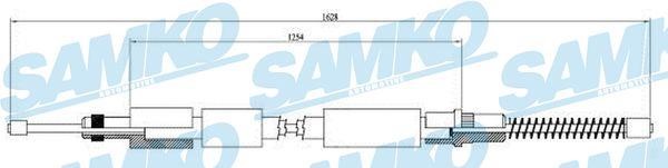 Samko C0619B Cable Pull, parking brake C0619B