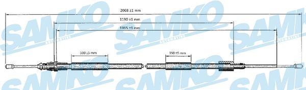 Samko C0620B Cable Pull, parking brake C0620B