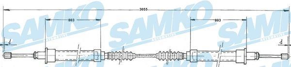 Samko C0523B Cable Pull, parking brake C0523B