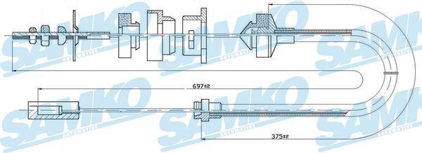 Samko C0523C Clutch cable C0523C