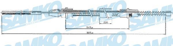 Samko C0633B Cable Pull, parking brake C0633B