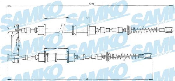 Samko C0534B Cable Pull, parking brake C0534B