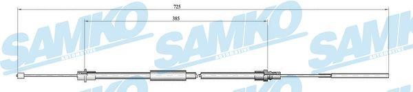 Samko C0650B Cable Pull, parking brake C0650B