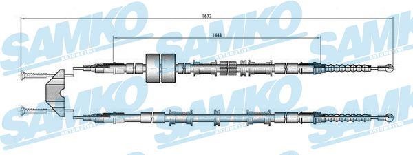 Samko C0652B Cable Pull, parking brake C0652B
