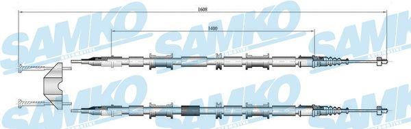 Samko C0654B Cable Pull, parking brake C0654B