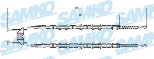 Samko C0655B Cable Pull, parking brake C0655B