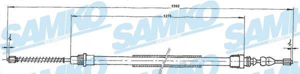 Samko C0659B Cable Pull, parking brake C0659B