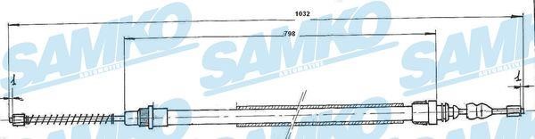 Samko C0660B Cable Pull, parking brake C0660B