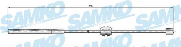 Samko C0558B Cable Pull, parking brake C0558B