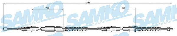 Samko C0564B Cable Pull, parking brake C0564B