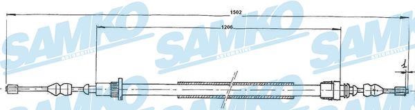 Samko C0691B Cable Pull, parking brake C0691B