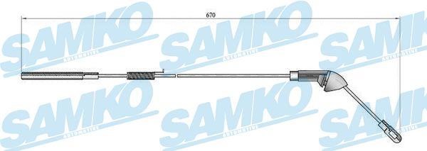 Samko C0581B Cable Pull, parking brake C0581B