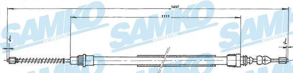 Samko C0697B Cable Pull, parking brake C0697B