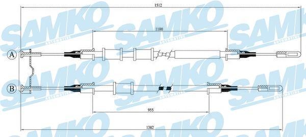 Samko C0585B Cable Pull, parking brake C0585B