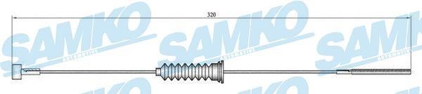Samko C0587B Cable Pull, parking brake C0587B