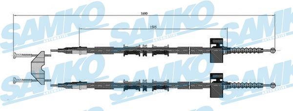 Samko C0594B Cable Pull, parking brake C0594B