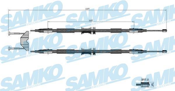 Samko C0595B Cable Pull, parking brake C0595B