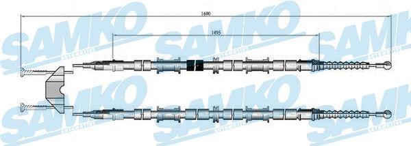Samko C0597B Cable Pull, parking brake C0597B